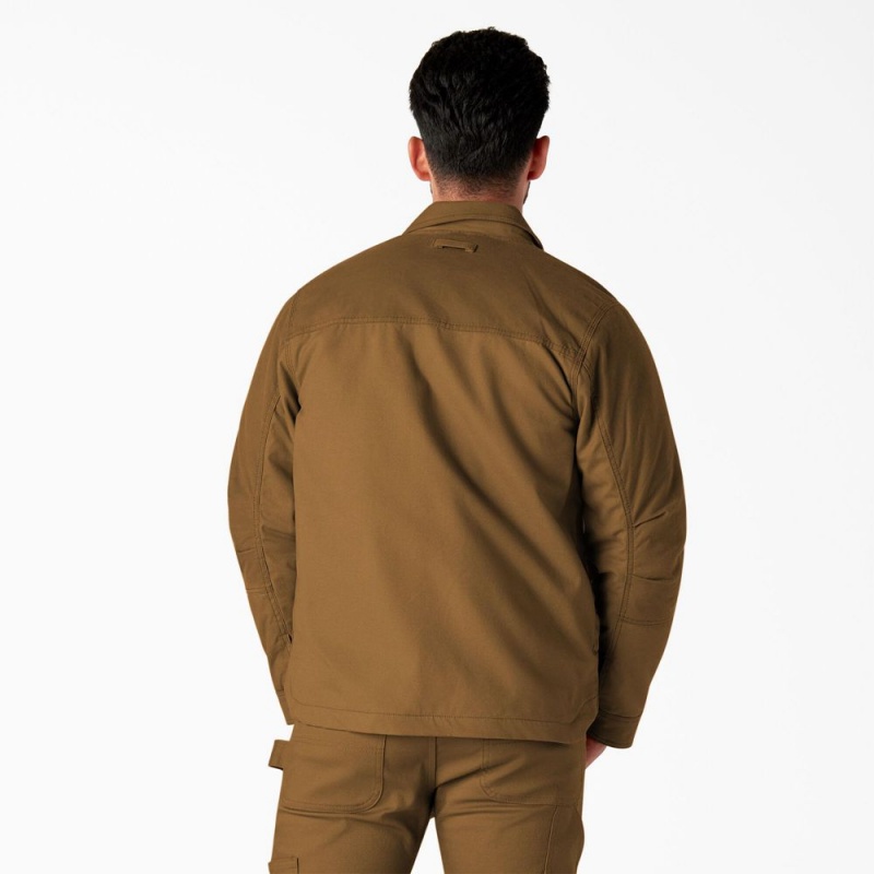 Men's Dickies Waxed Canvas Service Jacket Brown | 604291SGX