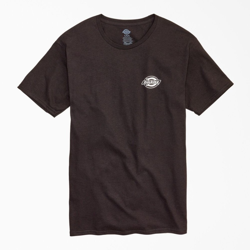 Men's Dickies Worldwide Workwear Graphic T-Shirt Black | 590137TUX