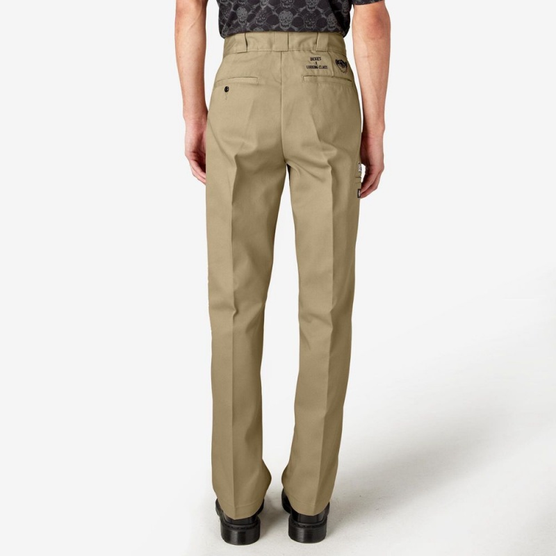 Men's Dickies x Lurking Class Regular Fit Double Knee Pants Khaki | 813406FMZ