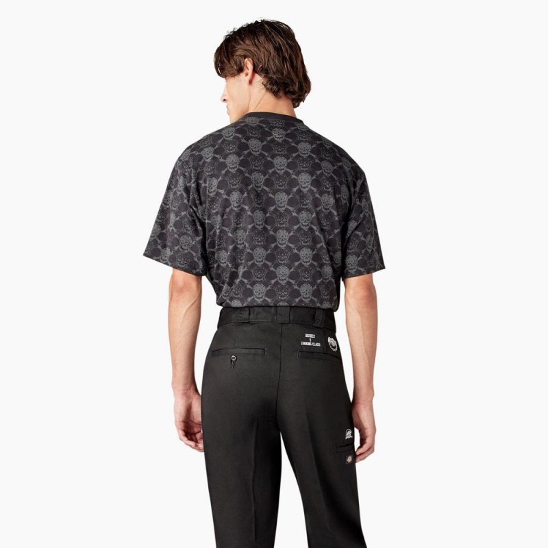 Men's Dickies x Lurking Class Regular Fit Double Knee Pants Black | 495316ZMS