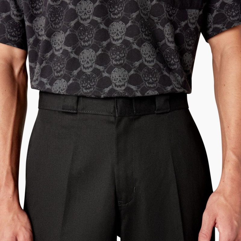 Men's Dickies x Lurking Class Regular Fit Double Knee Pants Black | 495316ZMS