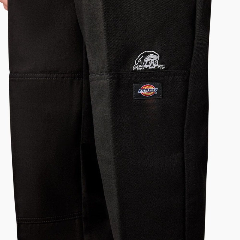 Men's Dickies x Lurking Class Regular Fit Double Knee Pants Black | 495316ZMS