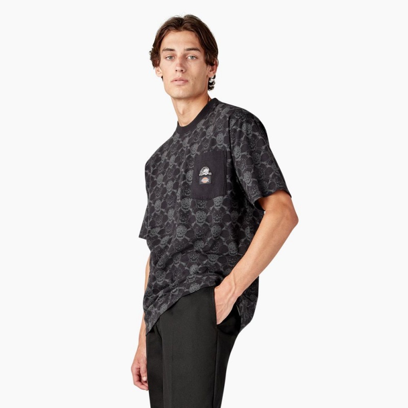 Men's Dickies x Lurking Class T-Shirt Black | 438061BML