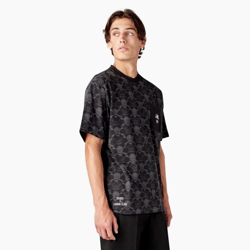 Men's Dickies x Lurking Class T-Shirt Black | 438061BML