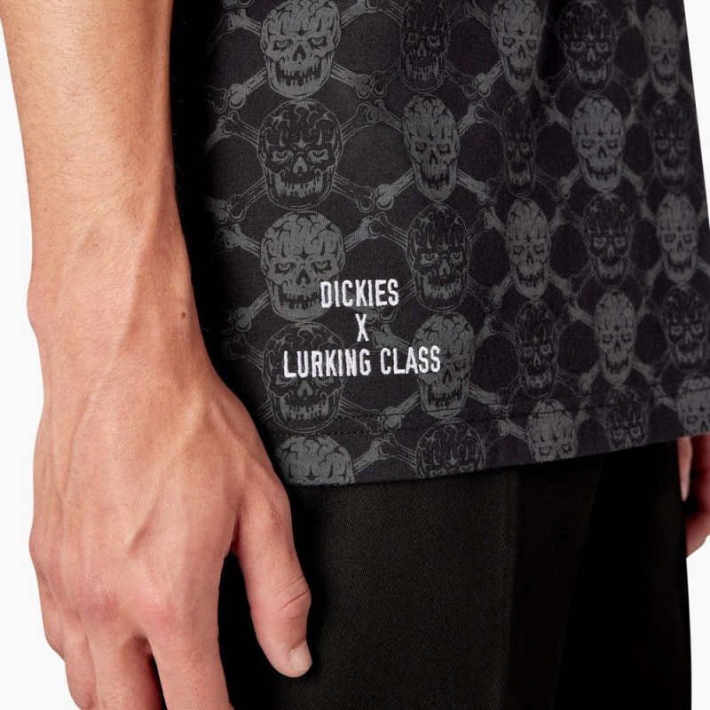 Men's Dickies x Lurking Class T-Shirt Black | 438061BML