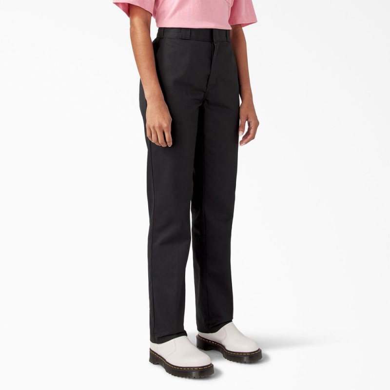 Women's Dickies Breast Cancer Awareness 874® Work Pants Black | 360958MBG