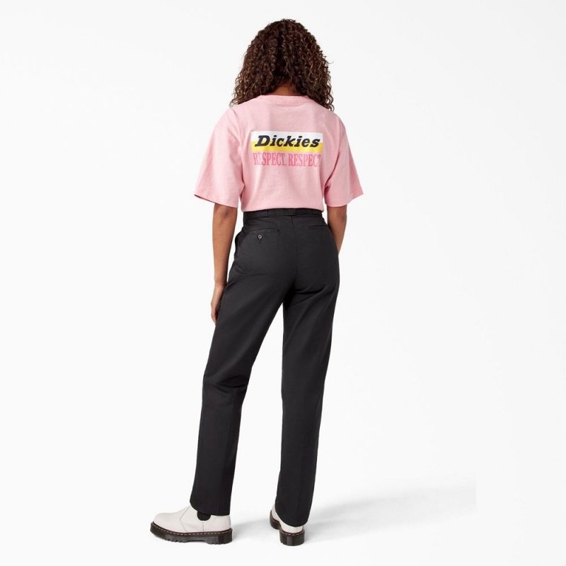 Women's Dickies Breast Cancer Awareness 874® Work Pants Black | 360958MBG