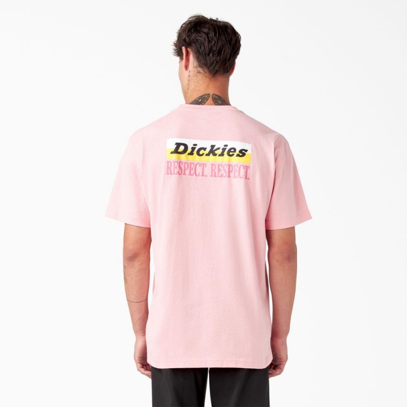 Women's Dickies Breast Cancer Awareness Heavyweight T-Shirt Pink | 958270ICW