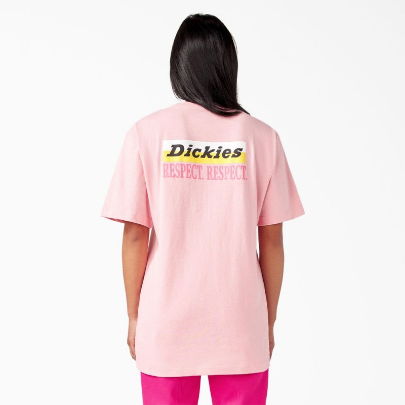 Women\'s Dickies Breast Cancer Awareness Heavyweight T-Shirt Pink | 958270ICW