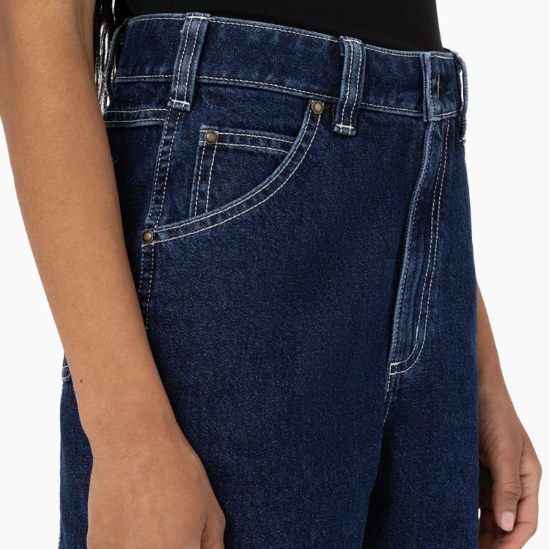 Women's Dickies Carpenter Jean Shorts Blue | 946723INU