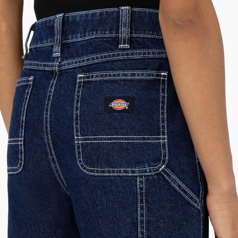 Women's Dickies Carpenter Jean Shorts Blue | 946723INU