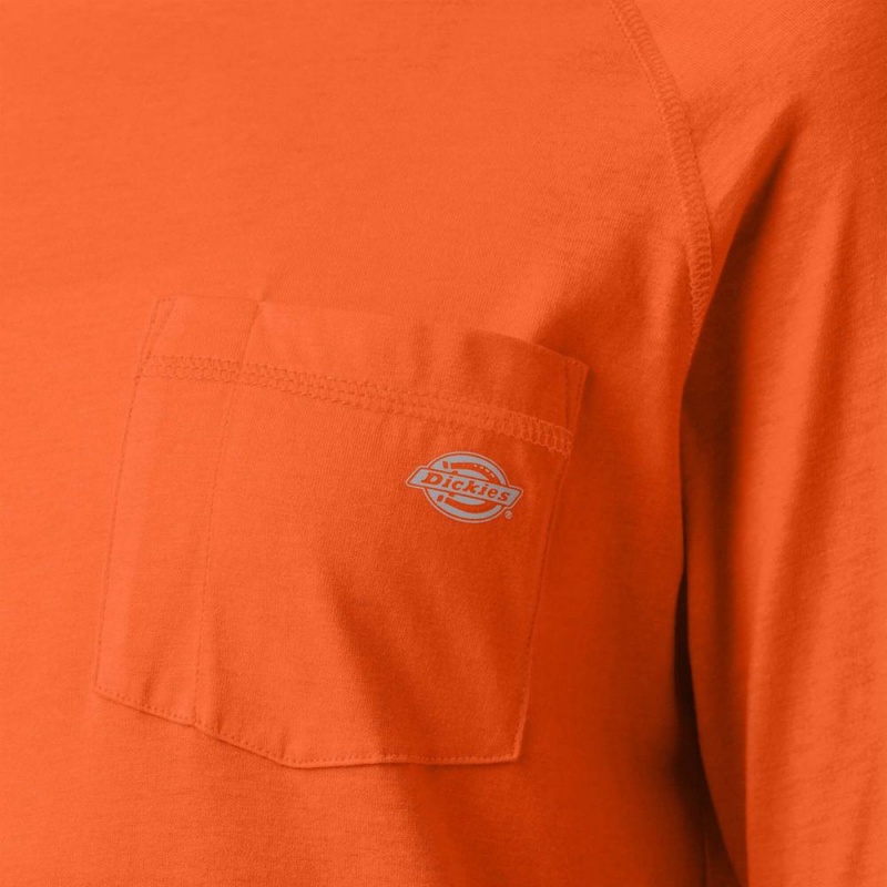 Women's Dickies Cooling Performance Sun T-Shirt Orange | 075489PQL