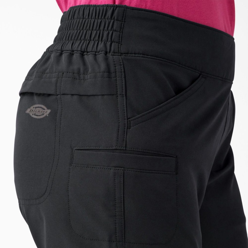 Women's Dickies Cooling Relaxed Fit Pull-On Shorts Black | 657493ZUT