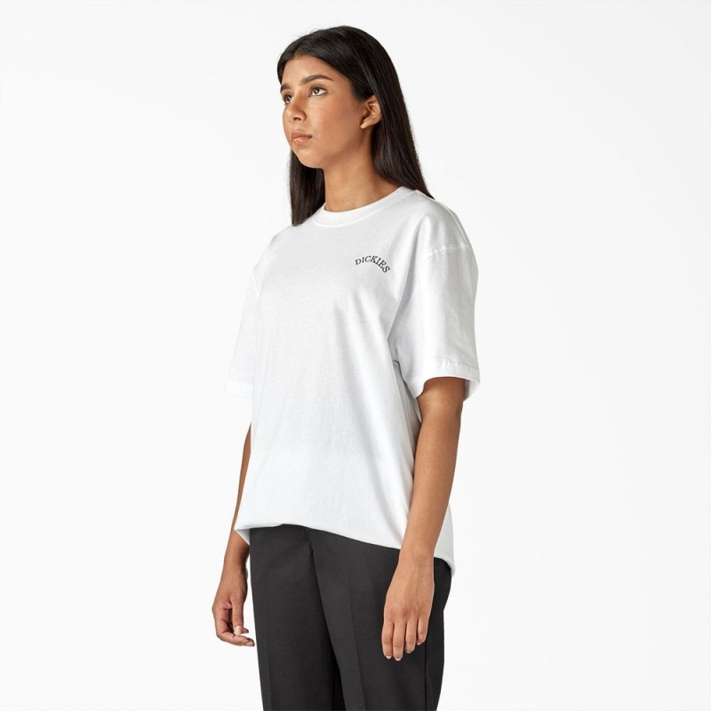 Women's Dickies Eagle Barrel Heavyweight T-Shirt White | 564307NZD