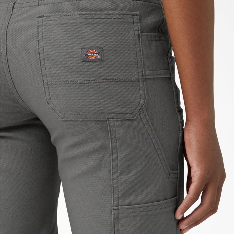 Women's Dickies FLEX DuraTech Straight Fit Shorts Grey | 470859KDJ