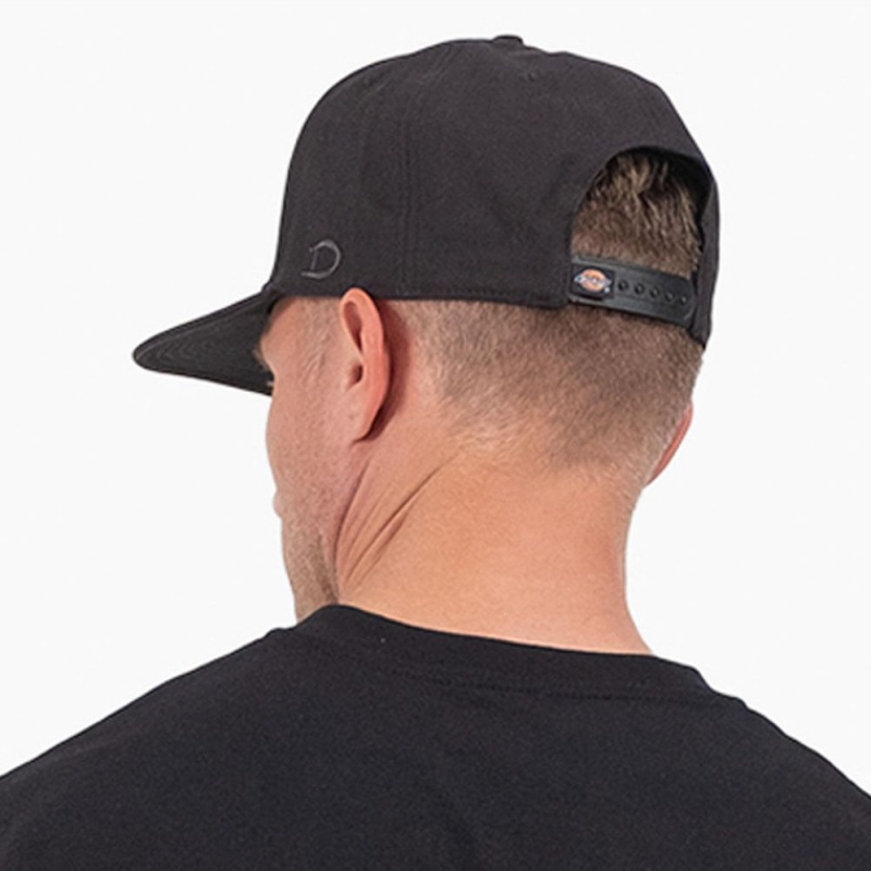 Women's Dickies Flat Bill Duck Cap Black | 756389AOZ