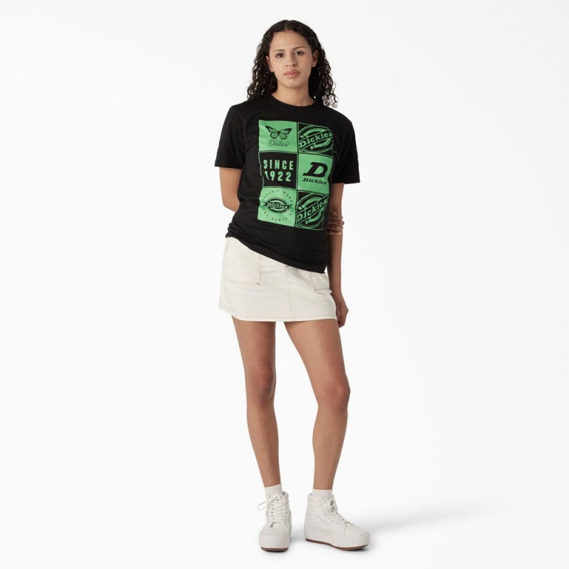 Women's Dickies Graphic Band T-Shirt Black | 279516KWB