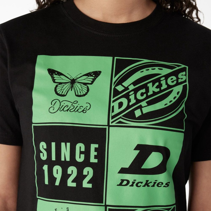 Women's Dickies Graphic Band T-Shirt Black | 279516KWB