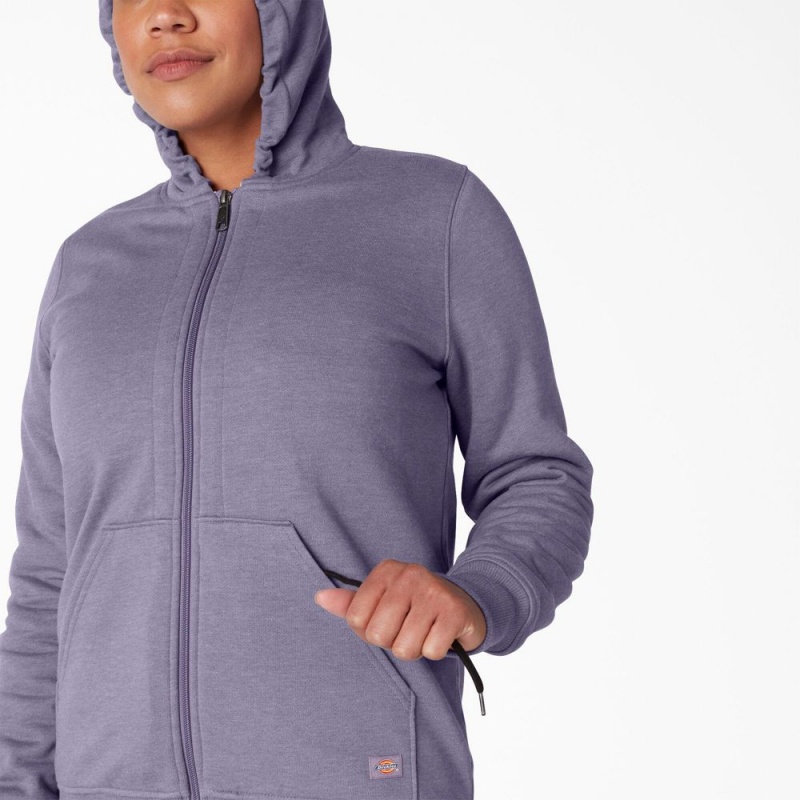 Women's Dickies High Pile Fleece Lined Hoodie Purple | 826047EOS