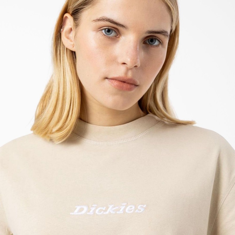 Women's Dickies Loretto Cropped T-Shirt Beige | 953126KOL