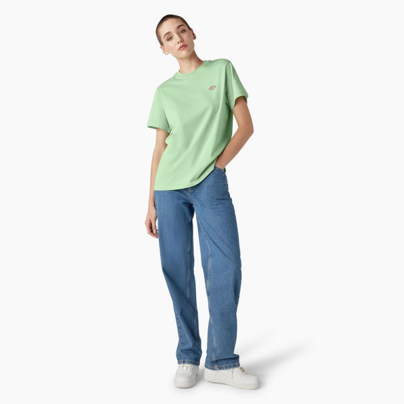 Women's Dickies Mapleton T-Shirt Green | 508219XMC