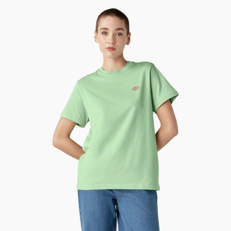 Women\'s Dickies Mapleton T-Shirt Green | 508219XMC