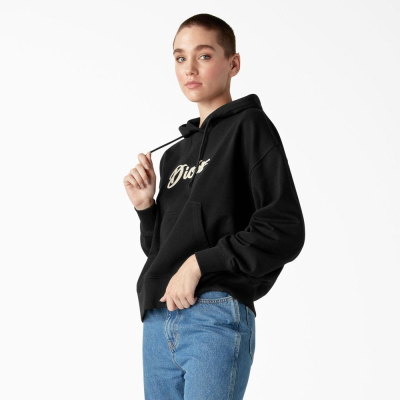 Women's Dickies Mayetta Hoodie Black | 831209HBZ