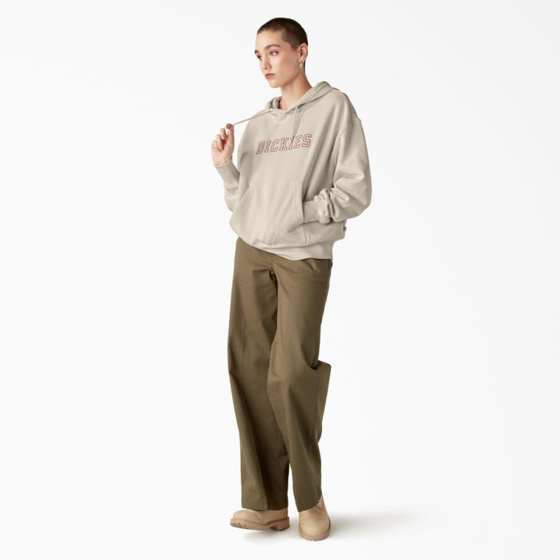 Women's Dickies Melvern Hoodie Grey | 843021YKM