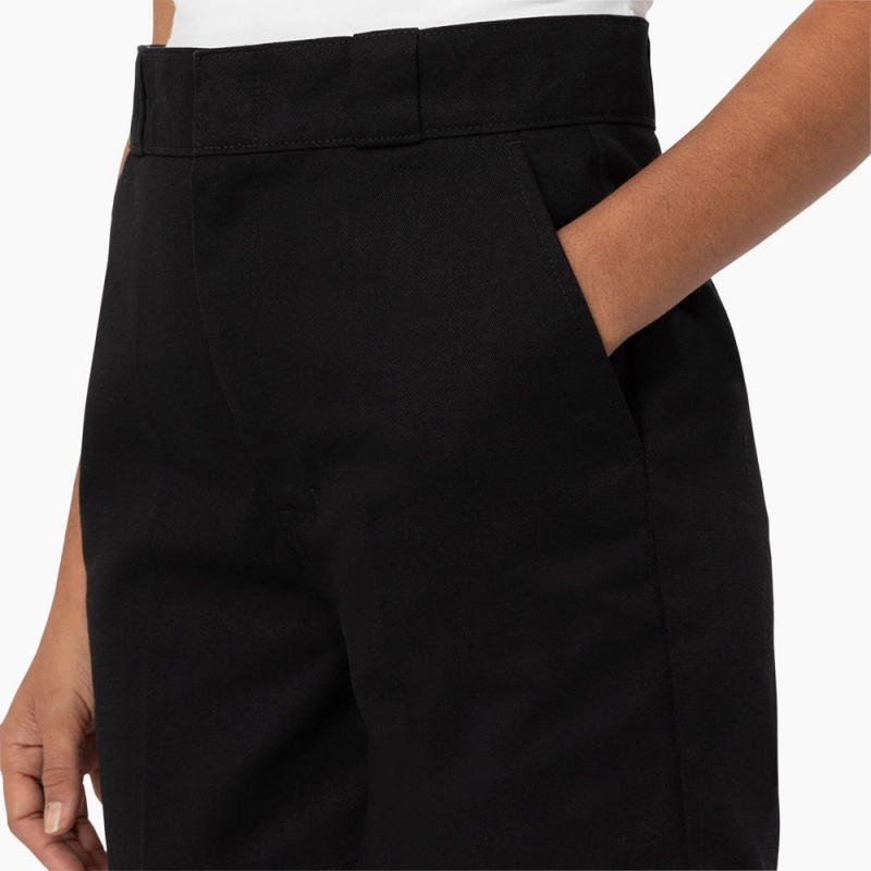 Women's Dickies Phoenix Shorts Black | 104856RTI