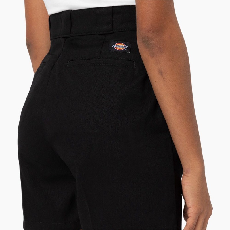 Women's Dickies Phoenix Shorts Black | 104856RTI