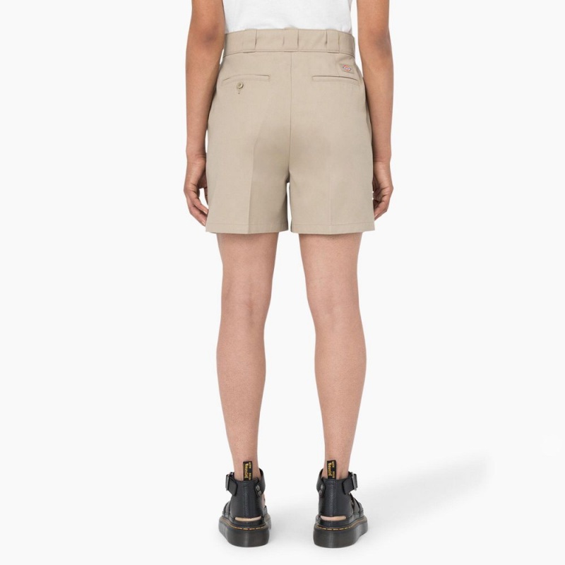 Women's Dickies Phoenix Shorts Khaki | 397520CJQ