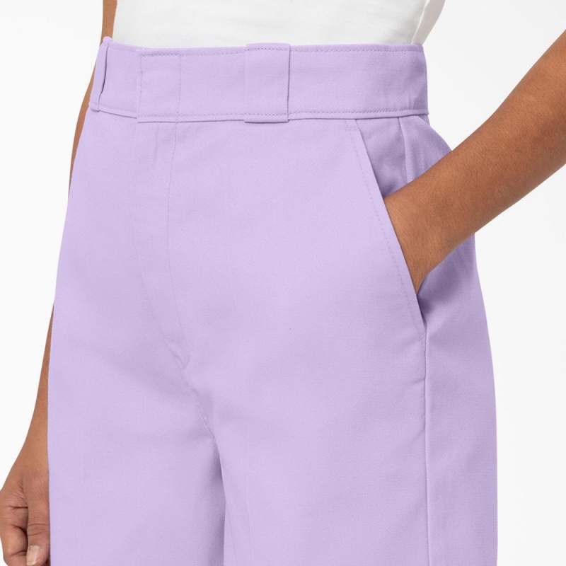 Women's Dickies Phoenix Shorts Purple | 051892NMQ