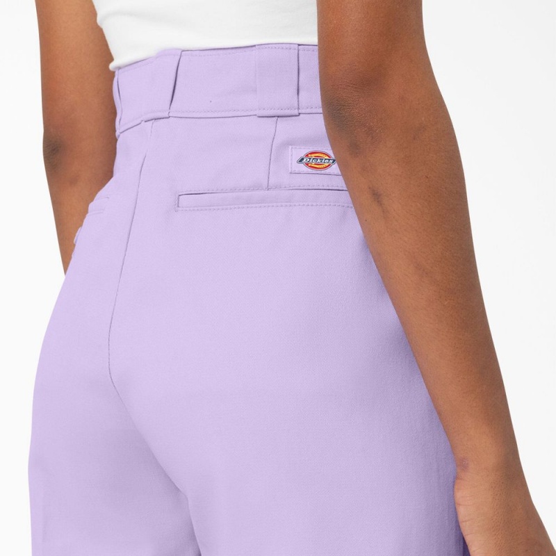 Women's Dickies Phoenix Shorts Purple | 051892NMQ