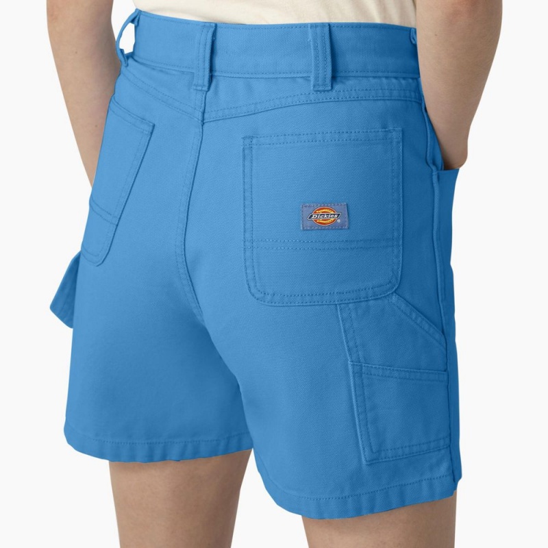 Women's Dickies Regular Fit Duck Shorts Blue | 261349UJL