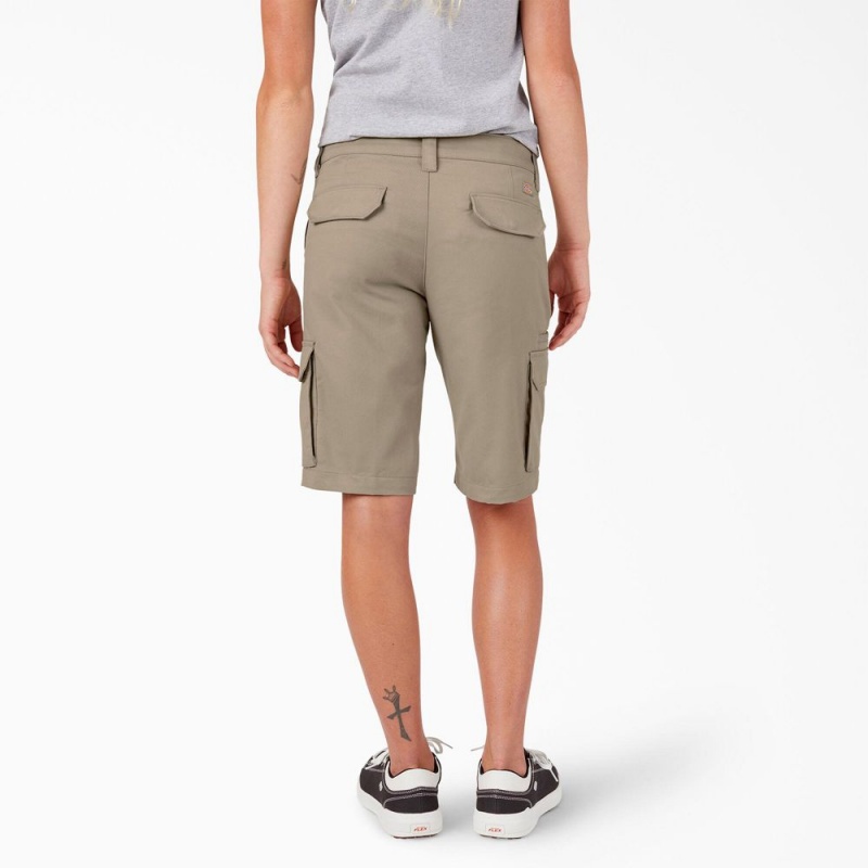 Women's Dickies Relaxed Fit Cargo Shorts Grey | 541029UXM