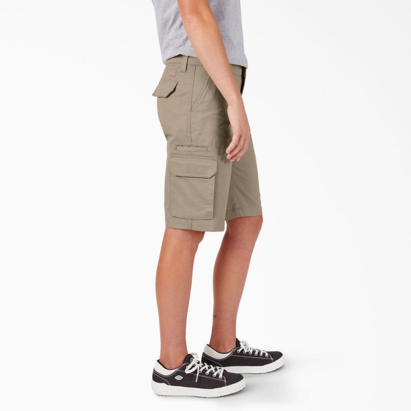 Women's Dickies Relaxed Fit Cargo Shorts Grey | 541029UXM