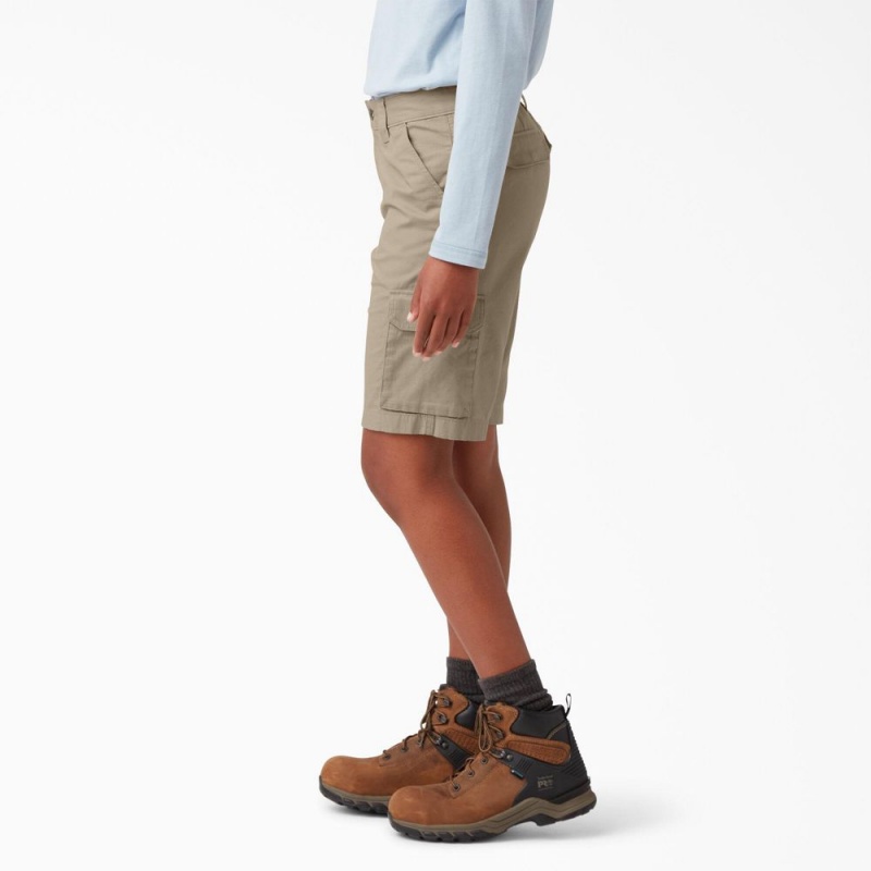 Women's Dickies Ripstop Cargo Shorts Grey | 627341CPO