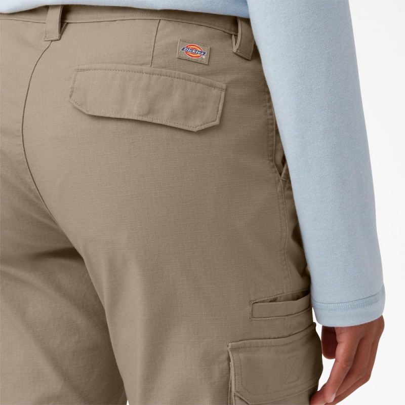 Women's Dickies Ripstop Cargo Shorts Grey | 627341CPO