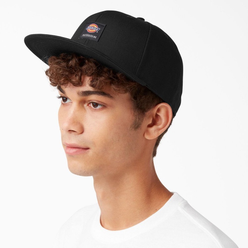 Women's Dickies Skateboarding Flat Bill Cap Black | 857463UOP