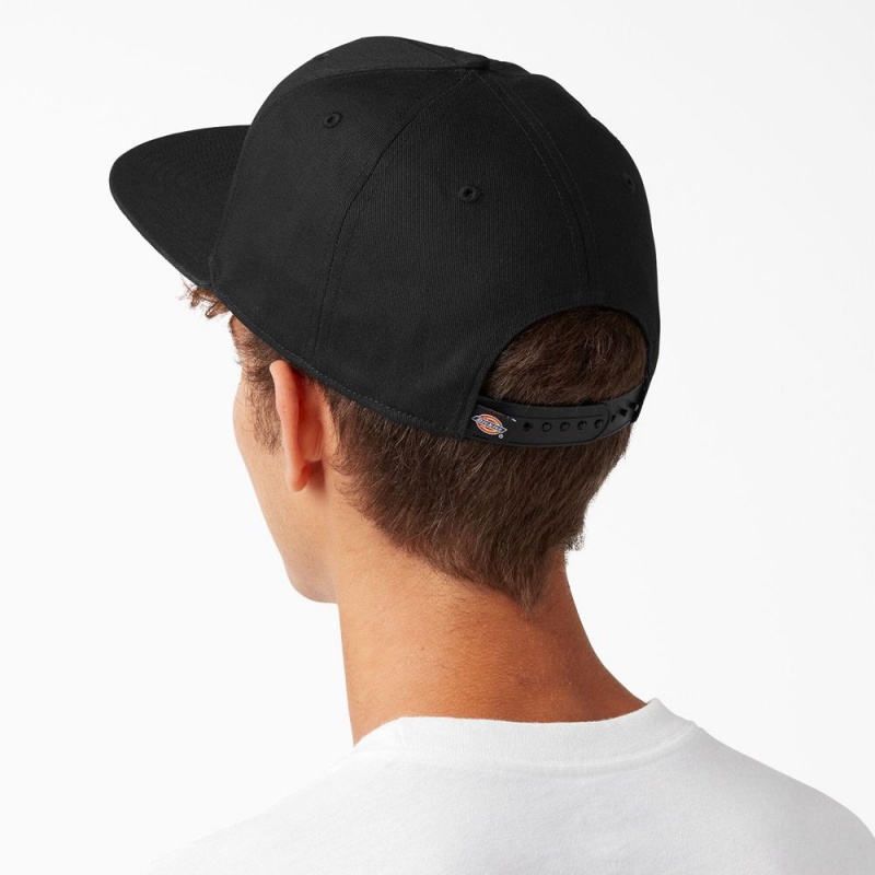 Women's Dickies Skateboarding Flat Bill Cap Black | 857463UOP