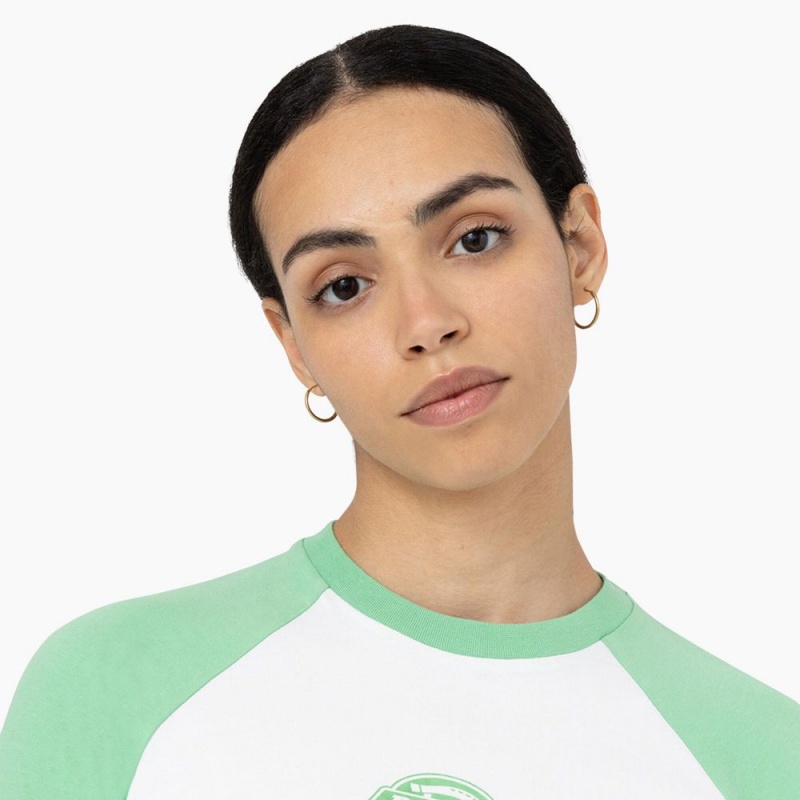 Women's Dickies Sodaville Cropped T-Shirt White | 408693ACZ