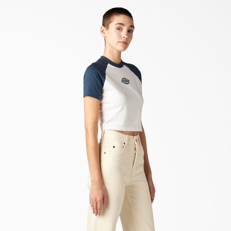 Women's Dickies Sodaville Cropped T-Shirt White | 609325RVG