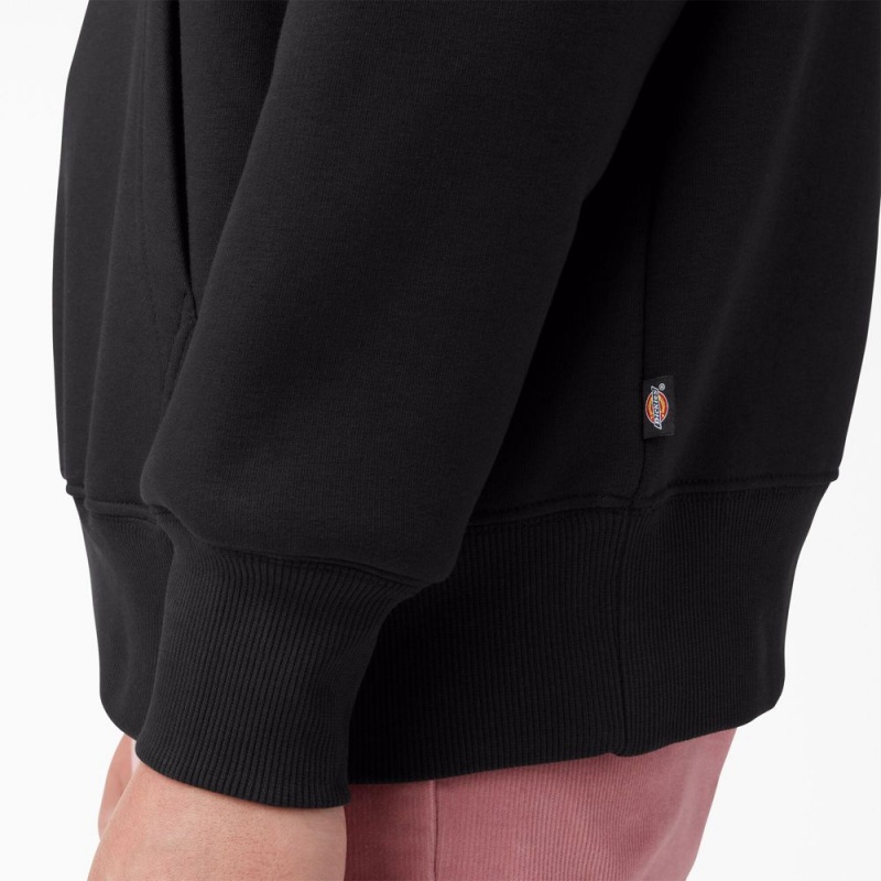 Women's Dickies Summerdale Hoodie Black | 972184XRW