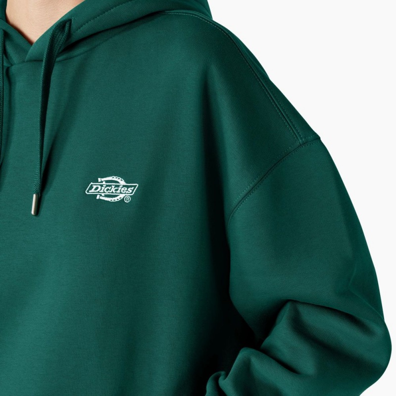 Women's Dickies Summerdale Hoodie Green | 402573SWD