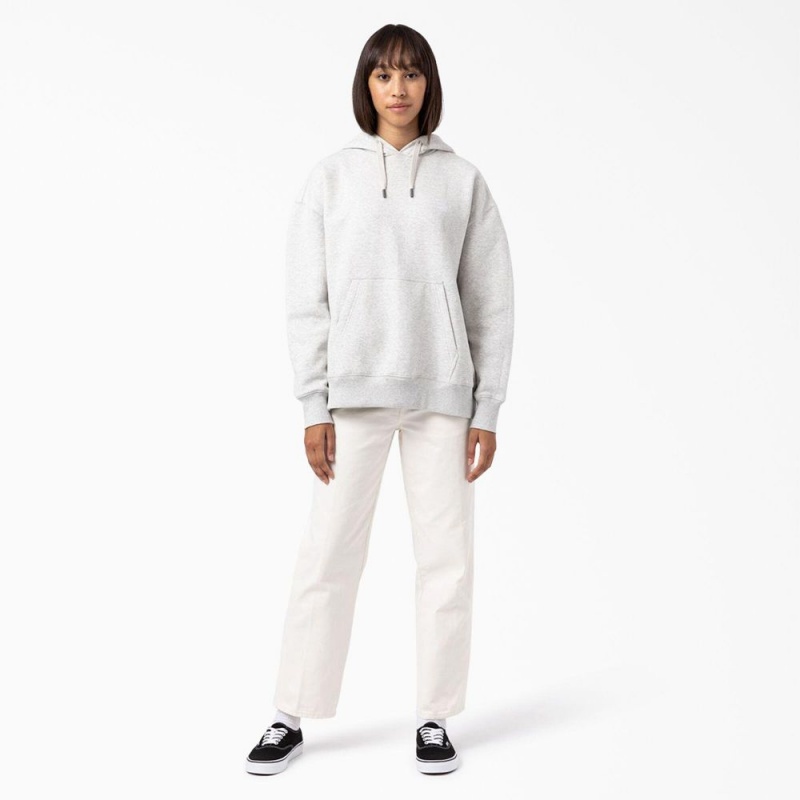 Women's Dickies Summerdale Hoodie White | 057981BVM