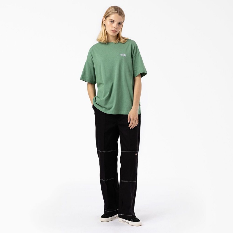 Women's Dickies Summerdale Short Sleeve T-Shirt Green | 460591SVK