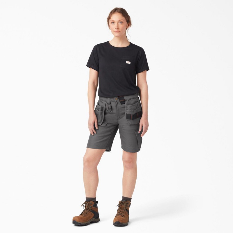 Women's Dickies Traeger x Relaxed Fit Shorts Grey | 890647SAI