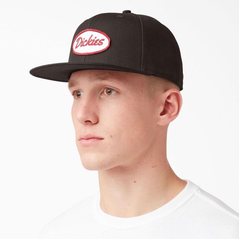 Women's Dickies Twill Flat Bill Cap Brown | 951607HZP