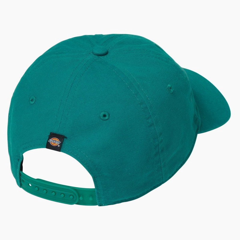 Women's Dickies Washed Canvas Cap Green | 926380NEM