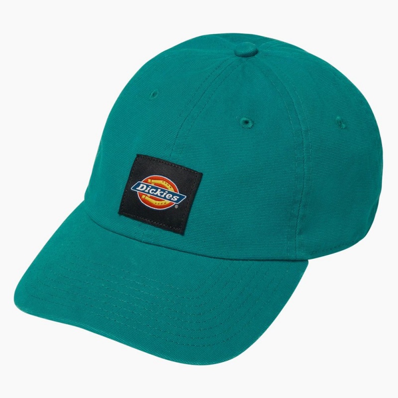 Women\'s Dickies Washed Canvas Cap Green | 926380NEM